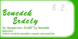 benedek erdely business card